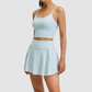 Wholesale padded tank top + anti-exposure skirt