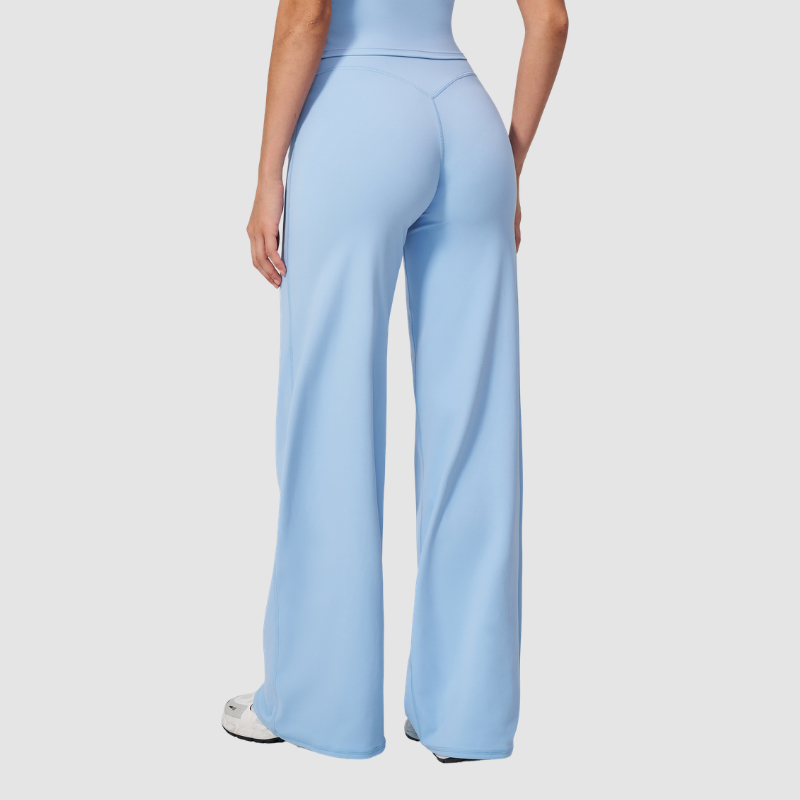 High-waisted wide-leg sweatpants