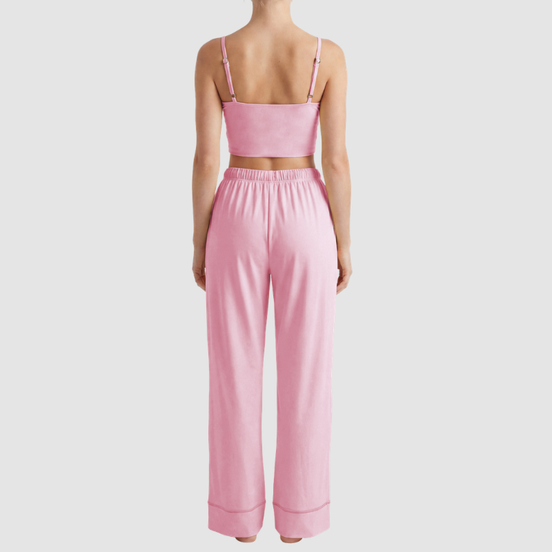 Wholesale Women's Yoga Bra & Wide-Leg Pants Set – High-Stretch Training Suit