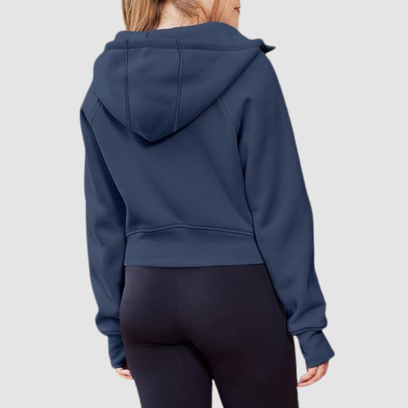 Wholesale Cropped Zip Up Hoodie