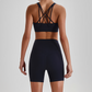 Wholesale Women's Quick-Dry Naked Feel Vest+Fitted Biker Shorts Yoga Set