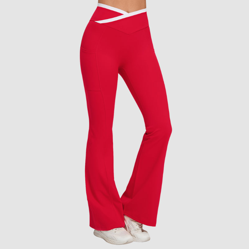 Wholesale cross waistline Flare Yoga Pants | Wonderxfans bulk activewear