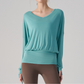 Wholesale V-Neck Batwing Sleeve Yoga Cover-up – Loose Drawstring T-Shirt