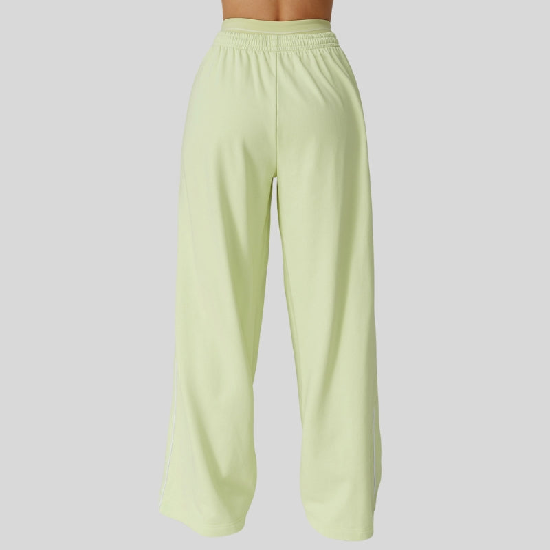 Loose-fitting striped color-blocked sweatpants