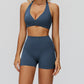Sports bra+High waisted sports shorts 2-piece set