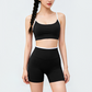 Wholesale Women's Seamless Yoga Set: Sports Bra & Biker Shorts – Butt-Lifting Breathable Pilates Training w/ Chest Pad