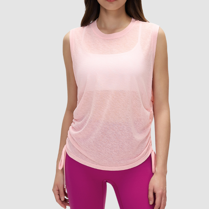 Wholesale round-neck lightweight breathable sleeveless sports vest