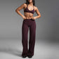 Halter-neck backless bra + loose wide-leg pants 2-piece set