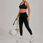 Wholesale Zipper Tank Top+Highlighted Legging 2-piece Set