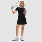Wholesale Women's POLO Collar Short-Sleeve Tennis Dress – Slim Fit Color-Block Sporty Dress
