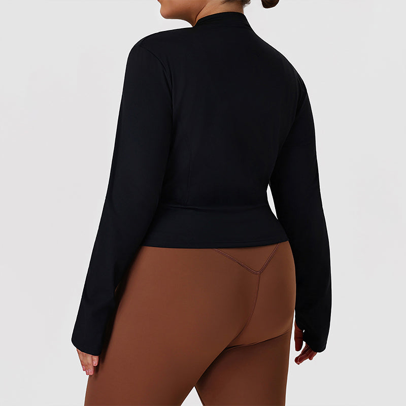 Wholesale plus-size yoga slimming jacket