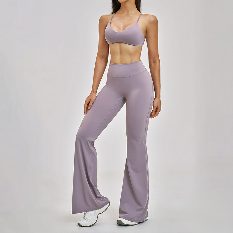 Naked and beautiful back bra+high waisted Legging 2-piece set