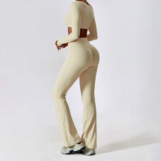 Wholesale Solid color yoga fitness long | Wonderxfans bulk activewear