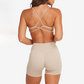 Cross back quick drying sports bra and high waisted shorts set