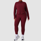 Wholesale large size contrasting color women's activewear set