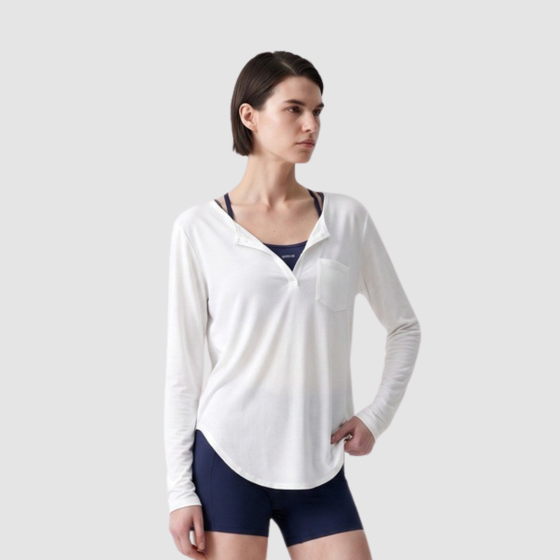 Wholesale Men’s Henley Long-Sleeve Outdoor Breathable  T-Shirt