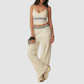 Wholesale Women's Padded Cami & Striped Wide-Leg Yoga Pants Set