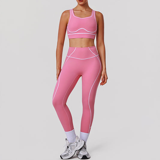 Wholesale contrasting color bra + butt-lifting | Wonderxfans bulk activewear