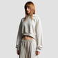 Wholesale Women’s Cropped Hooded Pullover – Relaxed Drop-Shoulder Sweatshirt