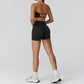 Seamless Tube Sports Bra + High-waisted shorts 2-Piece Set