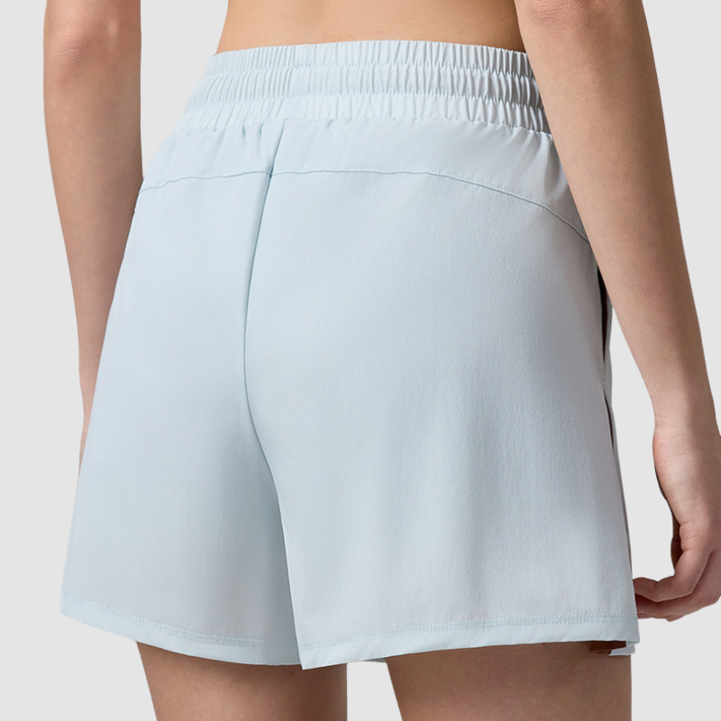 Wholesale Women's Faux Two-Piece Yoga Shorts with Pockets