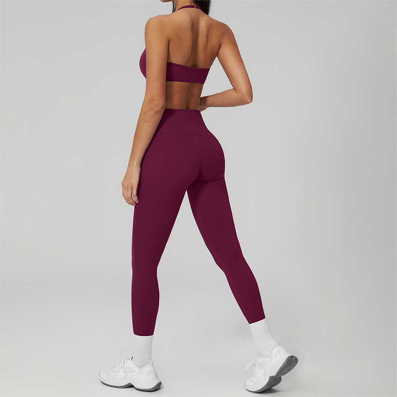 Wholesale Naked-Feel Seamless Sports Bra & High-Waist Biker Shorts Set – Quick-Dry Yoga 2-Piece