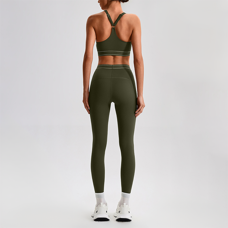 Wholesale Naked-Feel Sports Bra & High-Waist Biker Shorts Set – Quick-Dry Yoga 2-Piece set