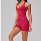 Wholesale Women's Halter V-Neck Yoga Set – Slim Fit Hip-Lifting Tummy-Tucking Quick-Dry Sports Set