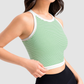 Wholesale striped tight fitting halter yoga | Wonderxfans bulk activewear