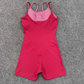 Wholesale Women's Retro Print Faux Two-Piece Yoga Unitard